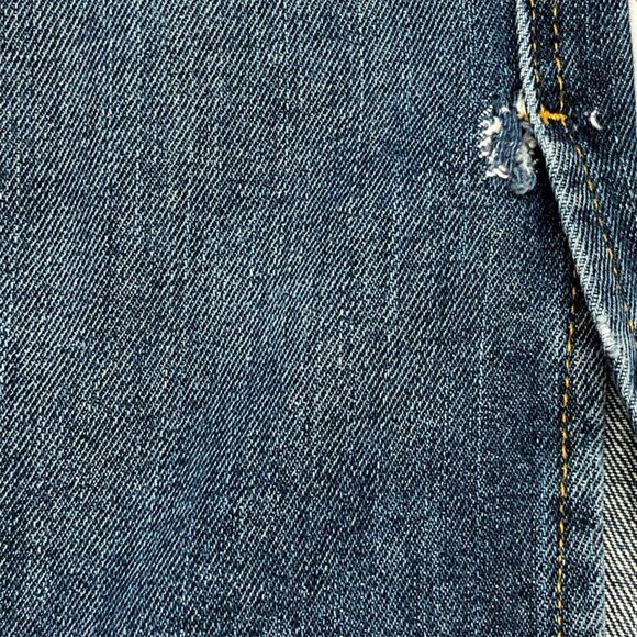 Tommy Hilfiger Jean Pencil Skirt Side Slit Distressed Medium Wash Womens 6 Logo - Picture 6 of 11